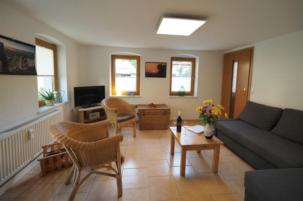 Haus Felsental Lägenhet Rathen Exteriör bild