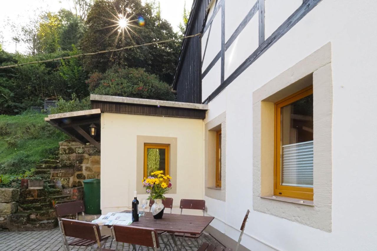 Haus Felsental Lägenhet Rathen Exteriör bild