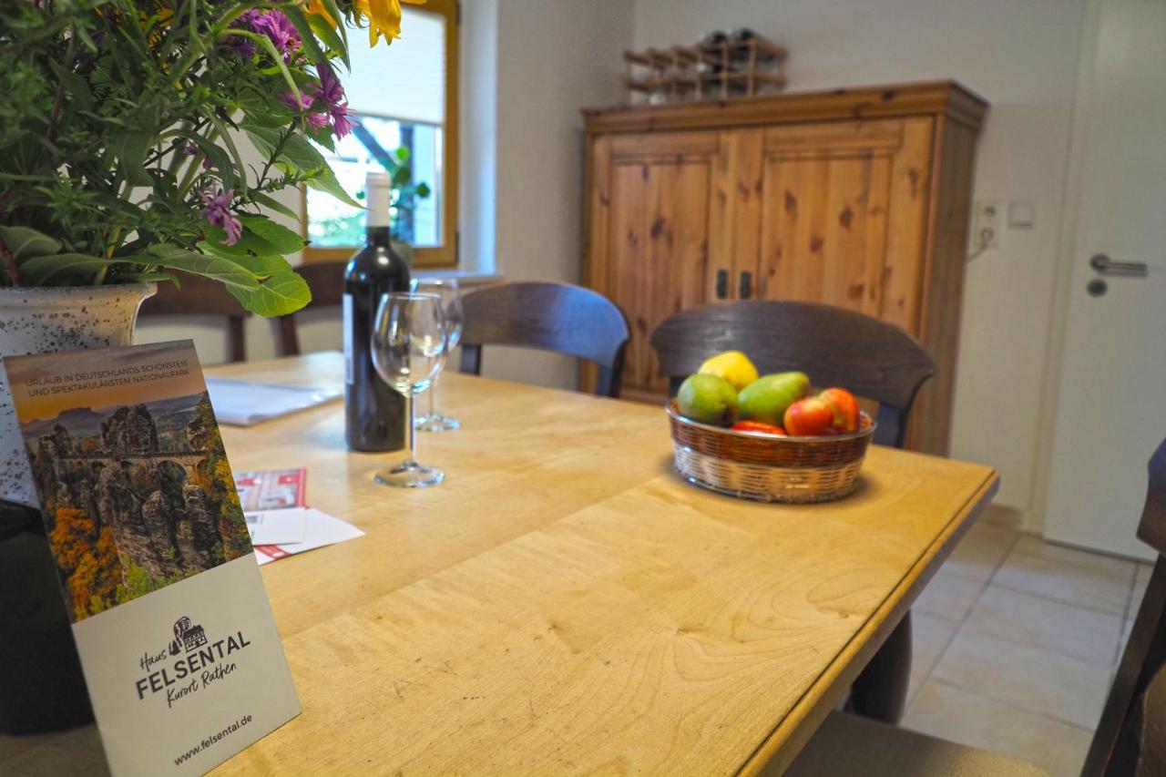 Haus Felsental Lägenhet Rathen Exteriör bild